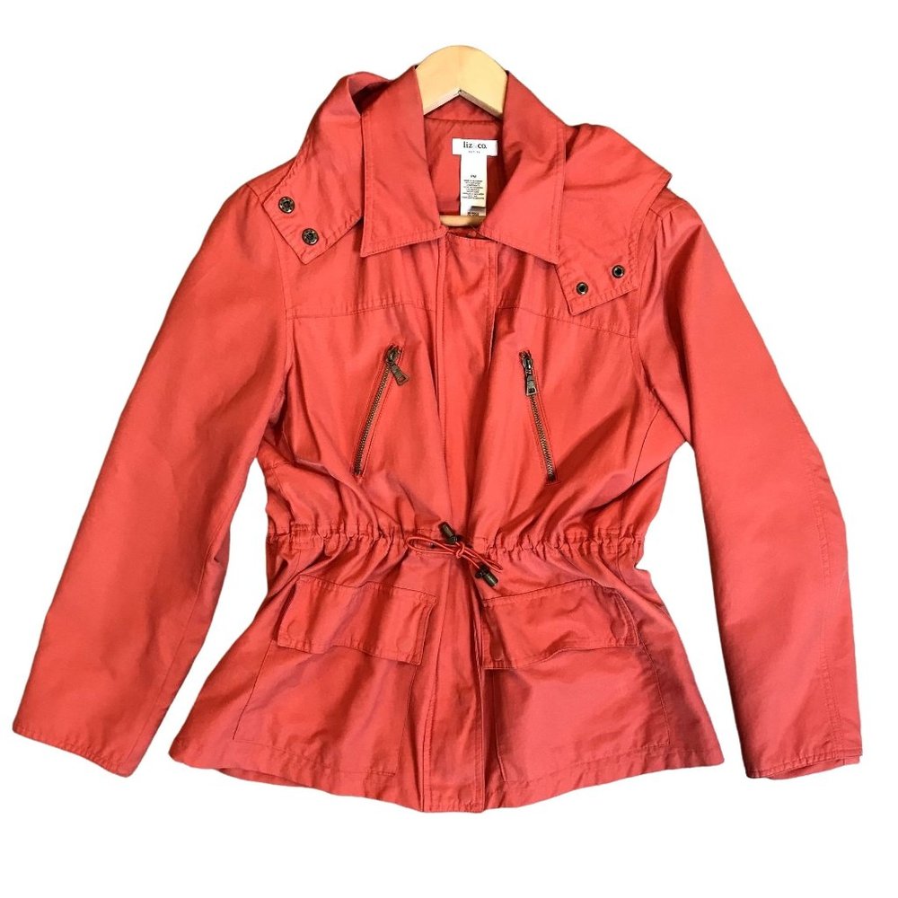 liz & co. Red Utility Jacket